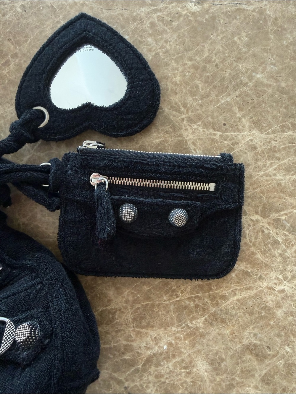 Balenciaga La Cagole Mini Black Terry Cloth - Picture 3 of 11
